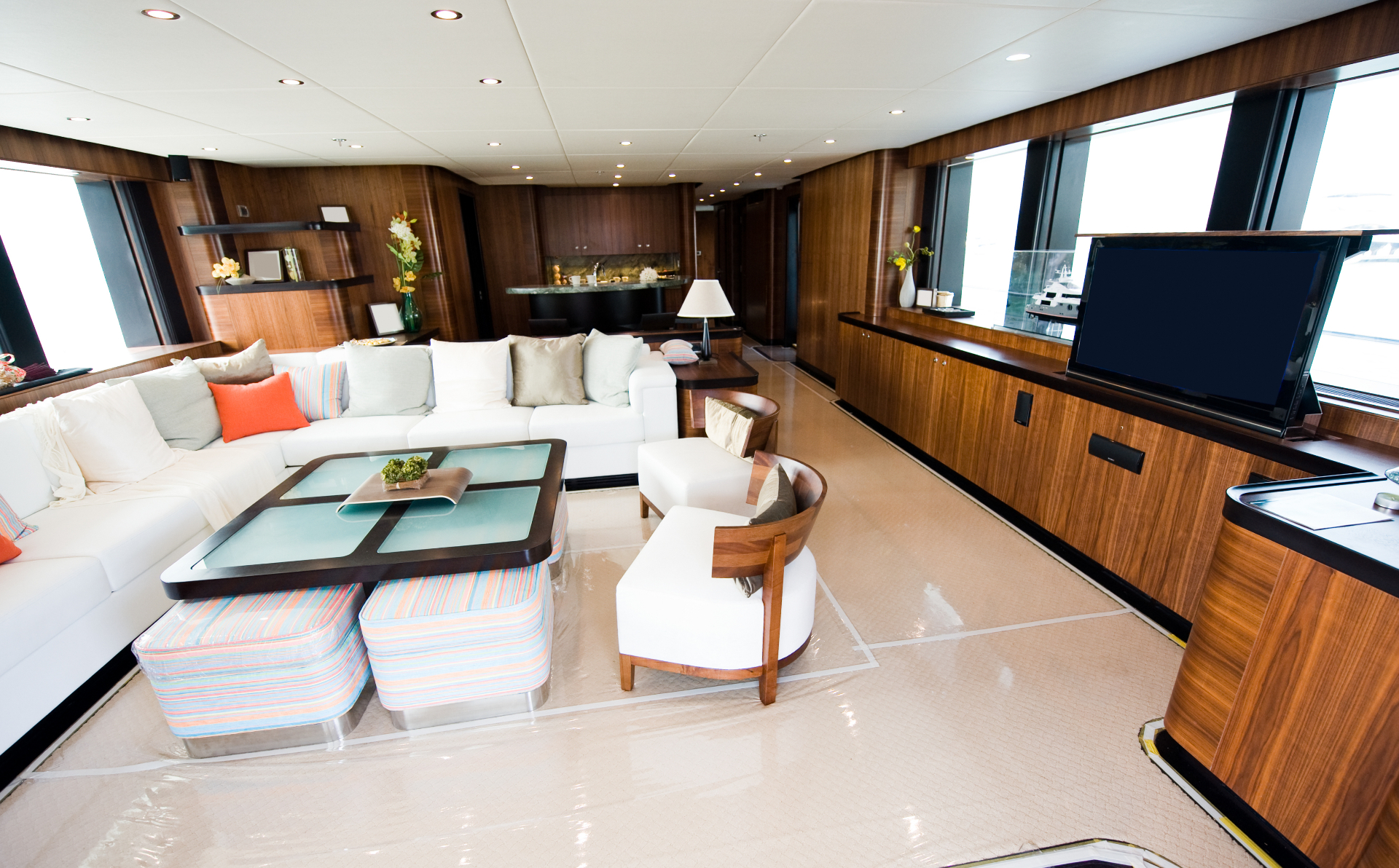 Yacht interior after detail